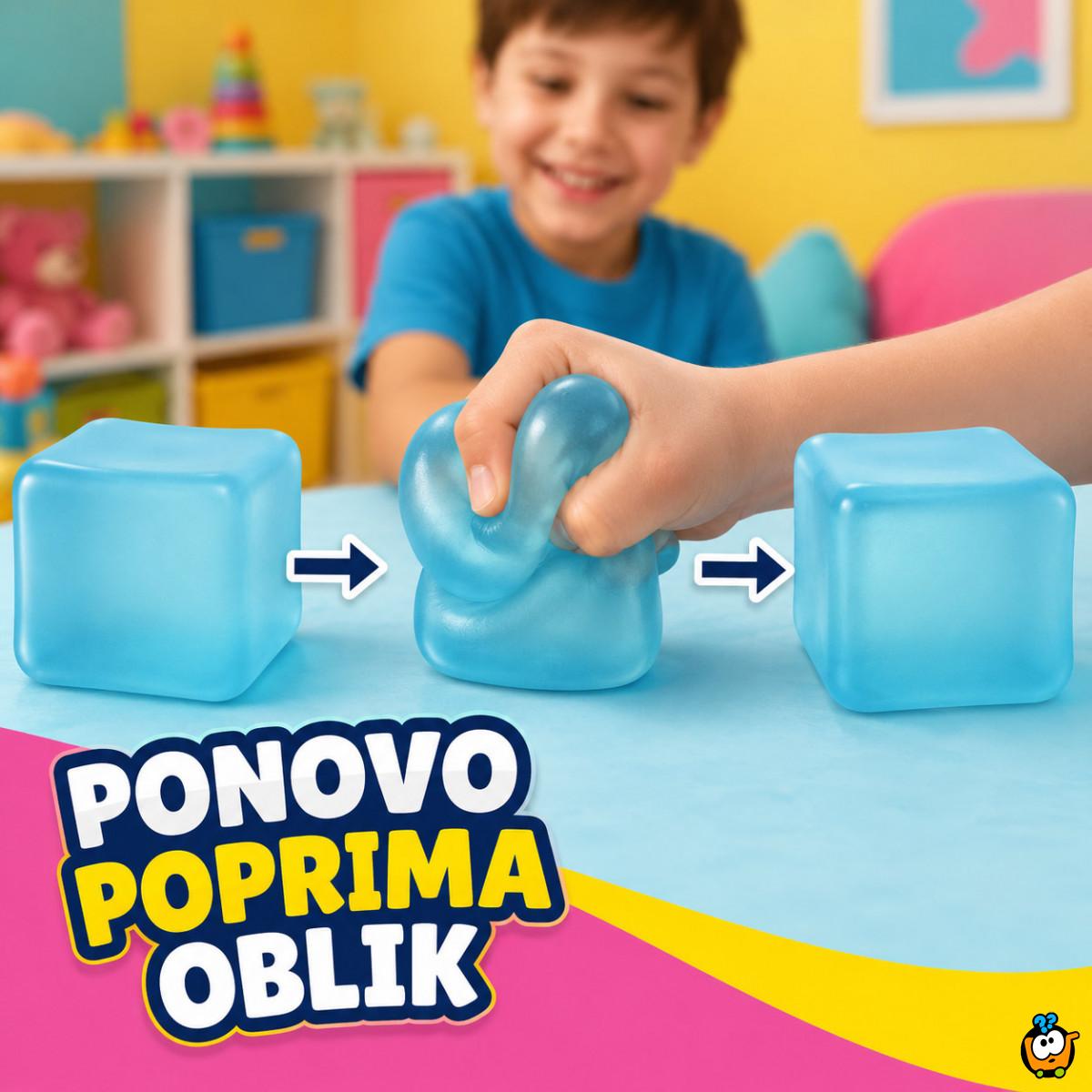 Cube Squeeze Ball – Mekana gel kocka za stiskanje za decu i odrasle