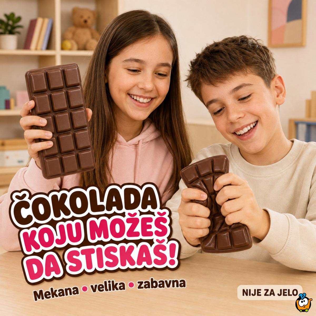 Chocolate Bar Squishy – velika mekana čokolada za stiskanje