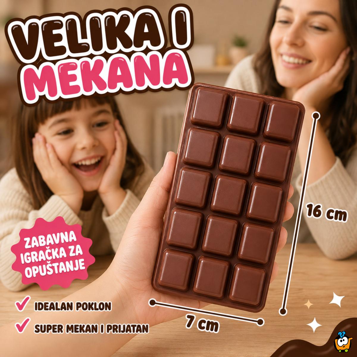 Chocolate Bar Squishy – velika mekana čokolada za stiskanje