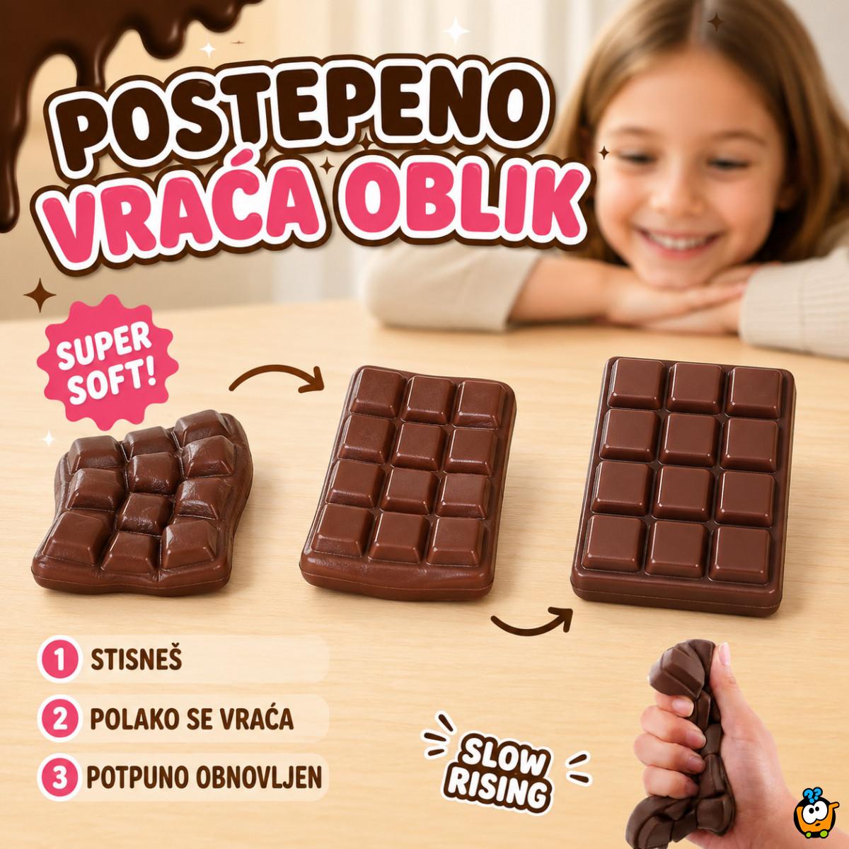 Chocolate Bar Squishy – velika mekana čokolada za stiskanje