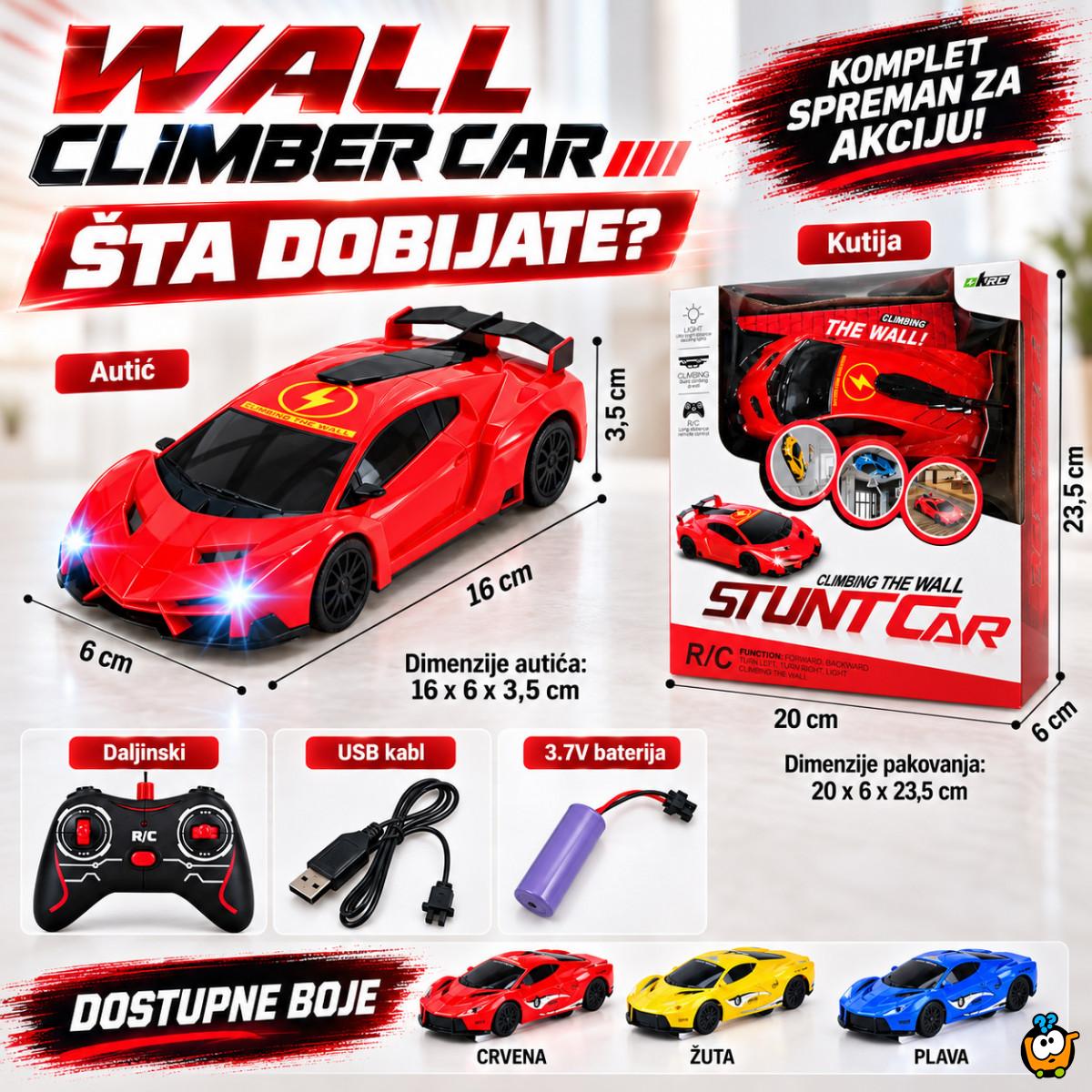 Wall Climber Car – Auto na daljinski koji ide po zidovima, plafonu i podu