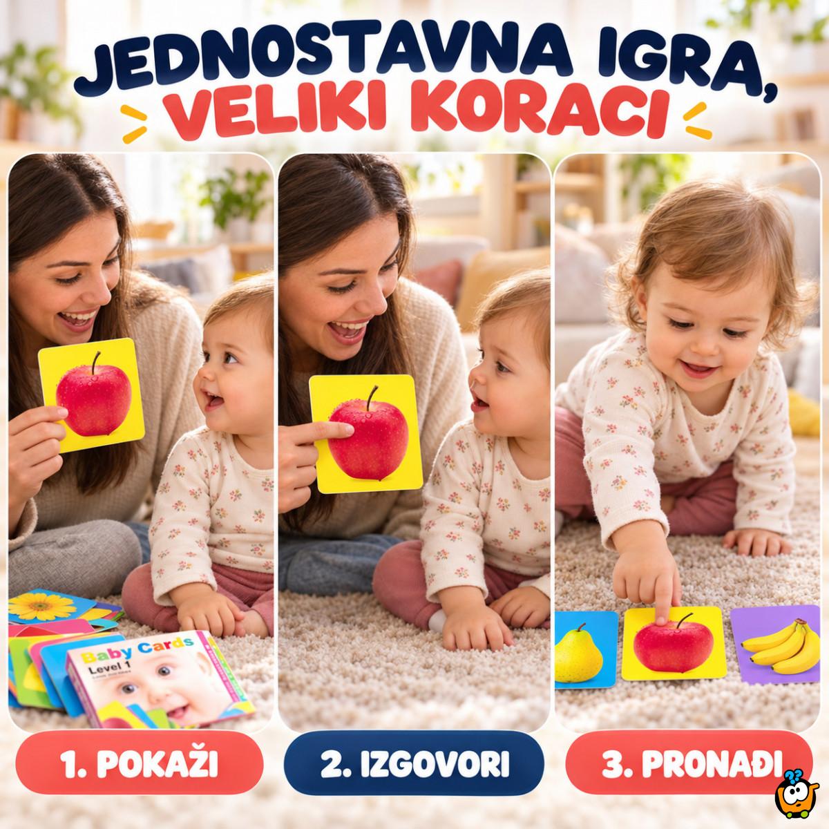Baby Cards Level 1 – realistične kartice za prepoznavanje predmeta (3–24 meseca)