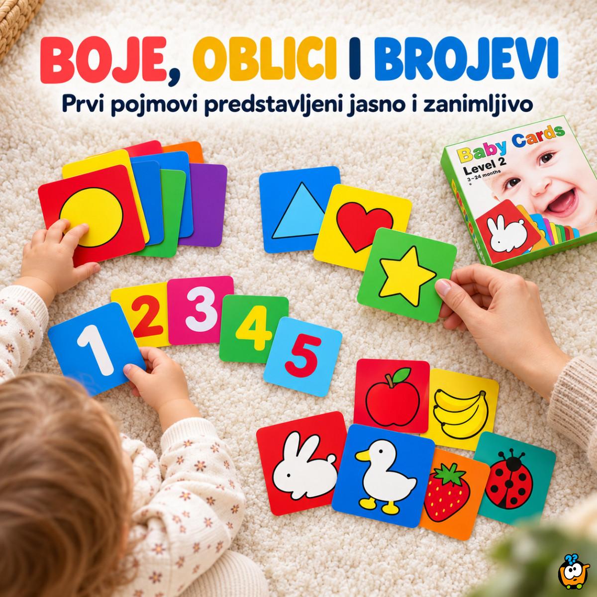 Baby Cards Level 2 – edukativne kartice sa prvim pojmovima (3–24 meseca)