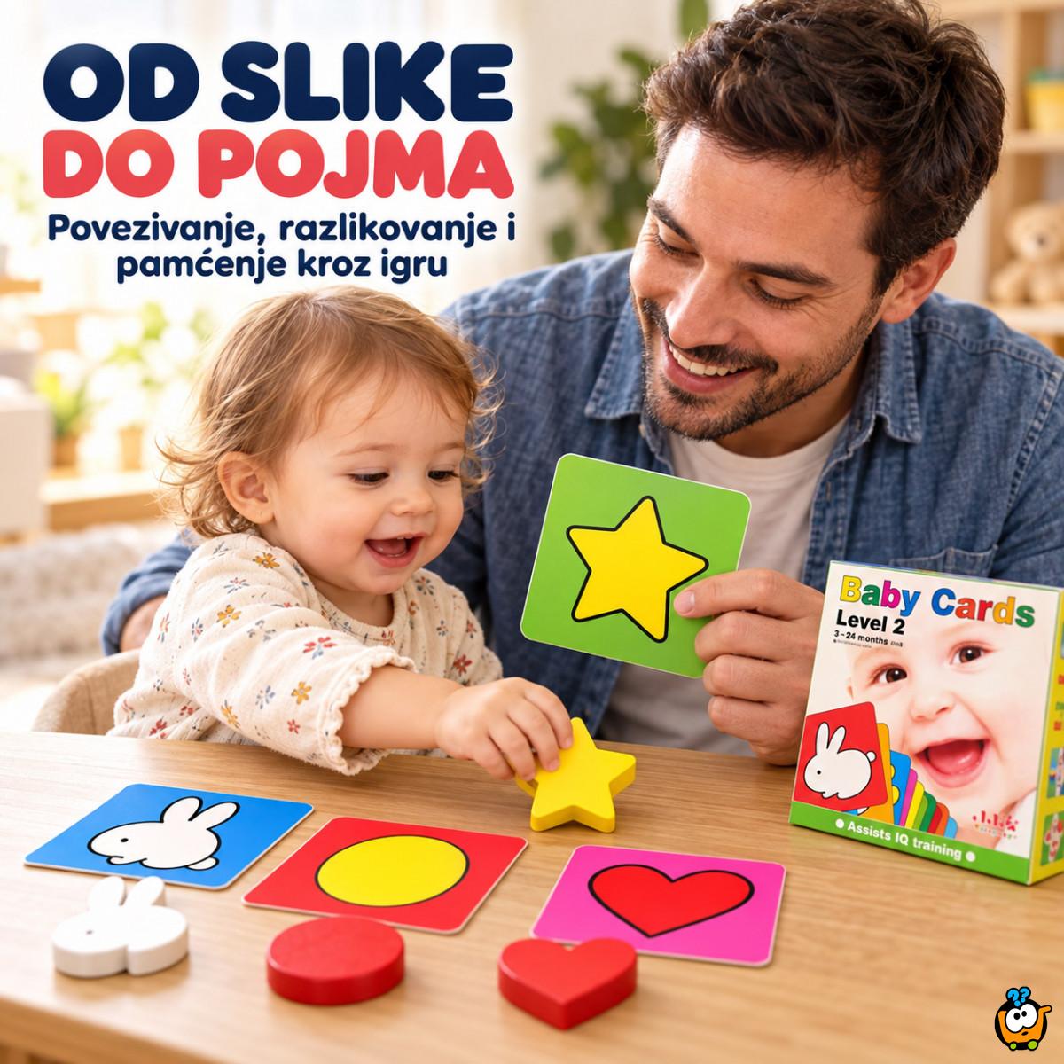 Baby Cards Level 2 – edukativne kartice sa prvim pojmovima (3–24 meseca)
