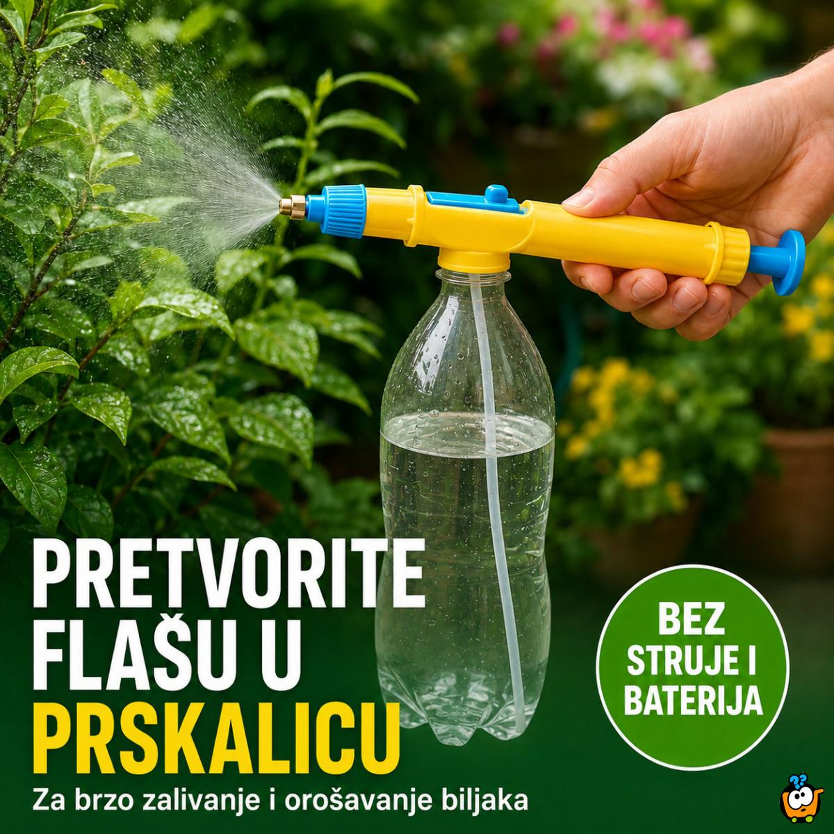 Ručna prskalica za plastične flaše – podesiva maglica i mlaz
