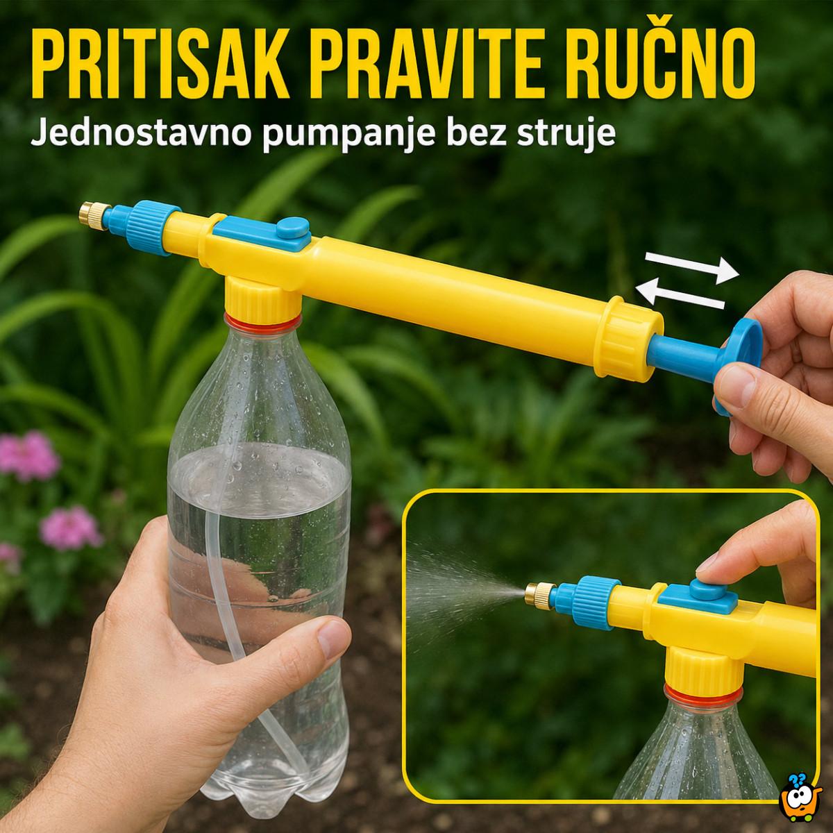 Ručna prskalica za plastične flaše – podesiva maglica i mlaz