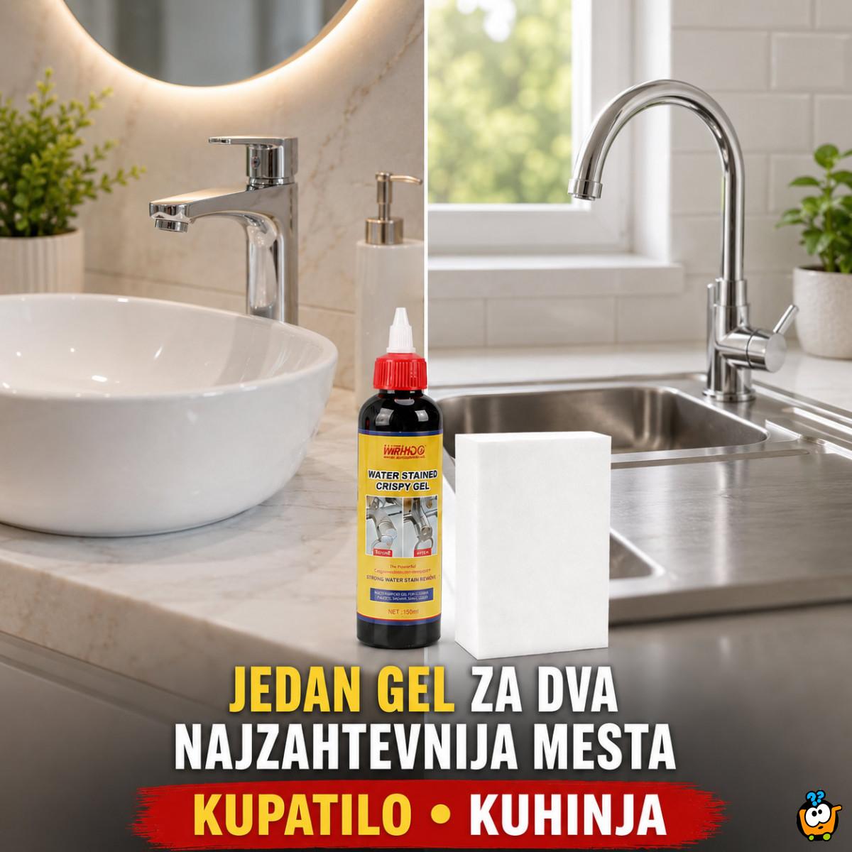 Gel za uklanjanje kamenca i tragova vode sa slavina i inox površina – 150 ml