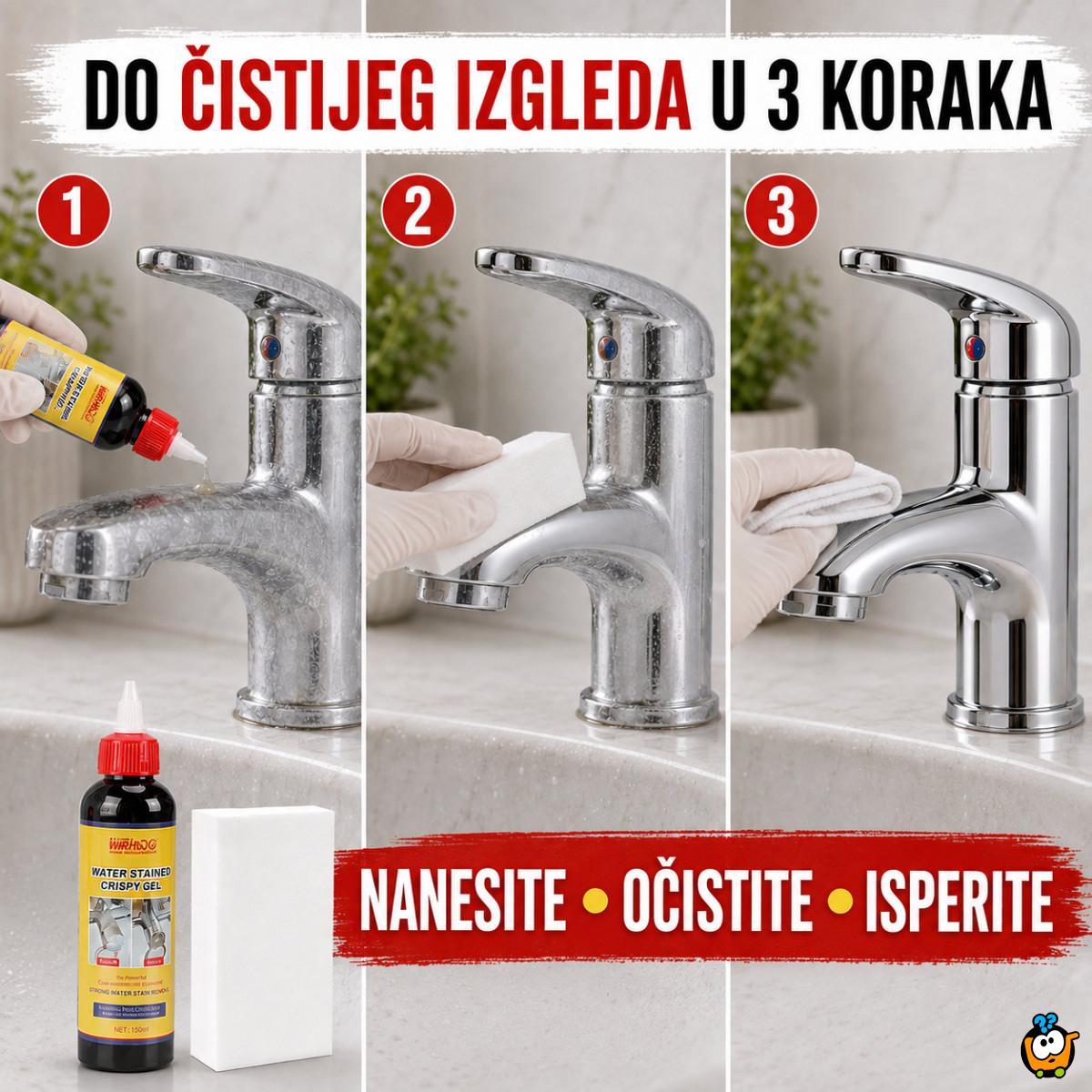 Gel za uklanjanje kamenca i tragova vode sa slavina i inox površina – 150 ml