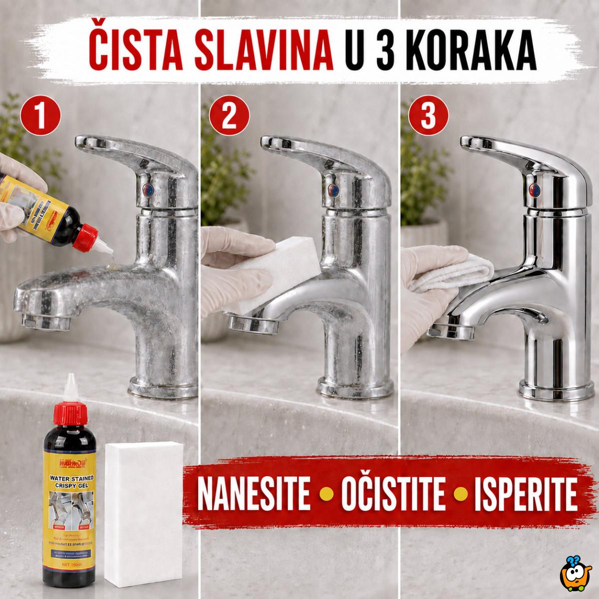 Gel za uklanjanje kamenca i tragova vode sa slavina i inox površina – 150 ml