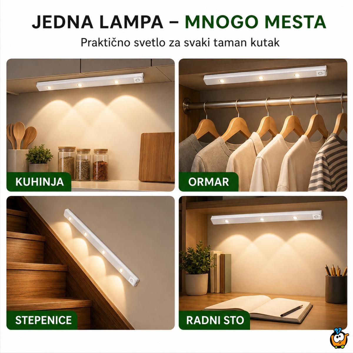 Magnetna LED lampa sa senzorom pokreta 40 cm sa USB kablom