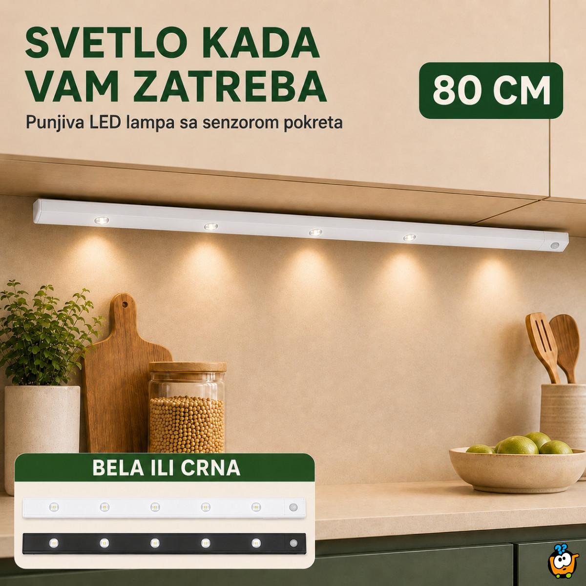 Magnetna LED lampa sa senzorom pokreta 80 cm sa USB kablom