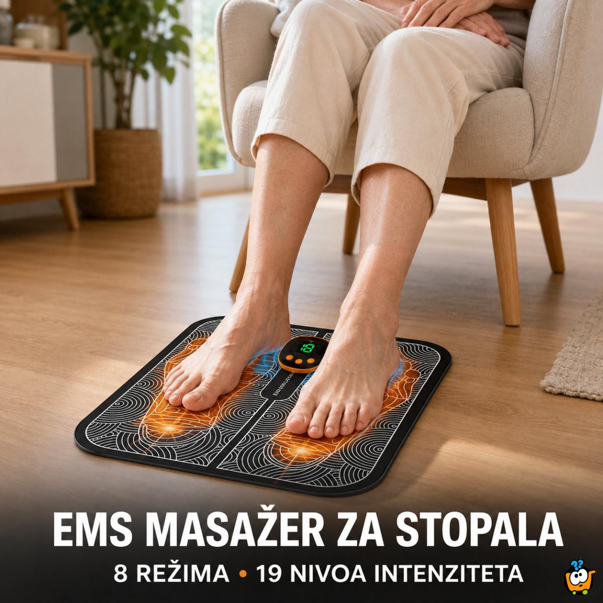 EMS masažer za stopala – 8 režima i 19 nivoa intenziteta