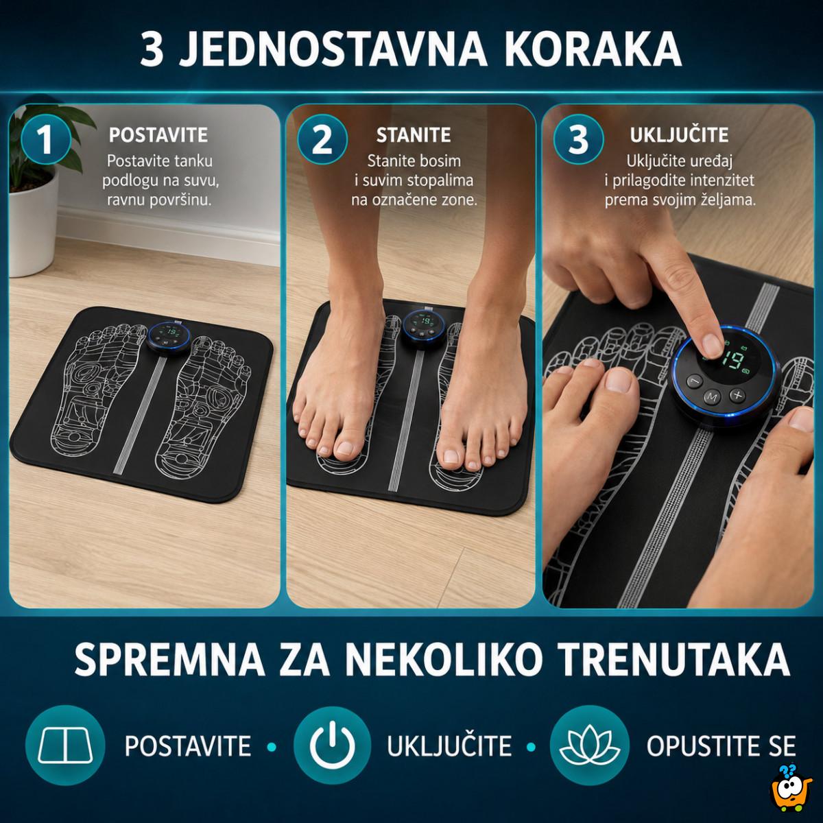 EMS masažer za stopala – 8 režima i 19 nivoa intenziteta