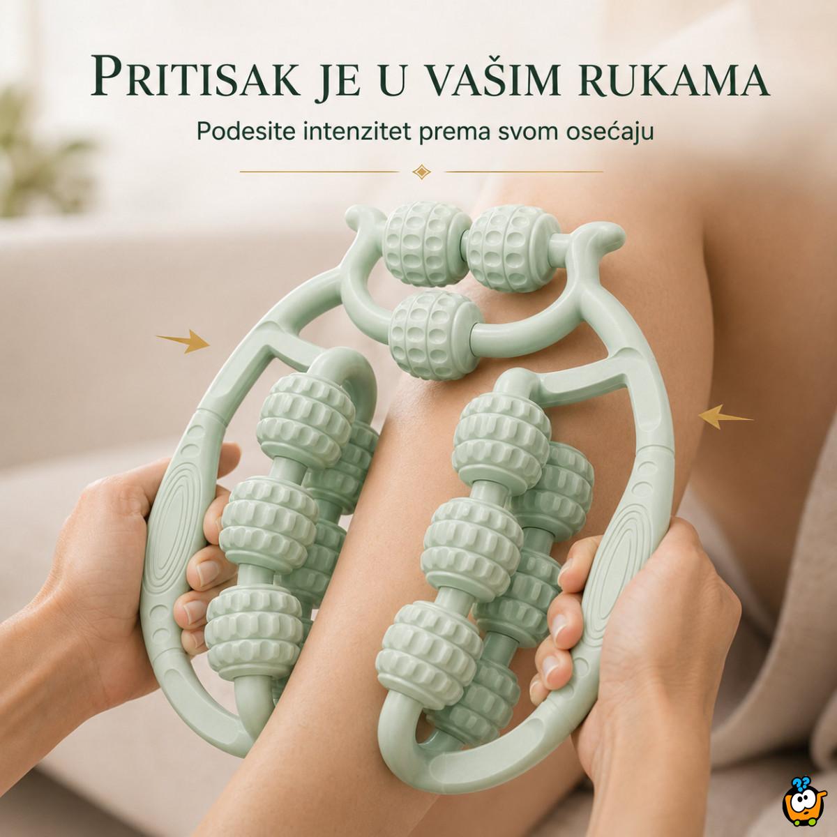 Ručni kružni masažer sa 15 rotirajućih točkića za noge i ruke
