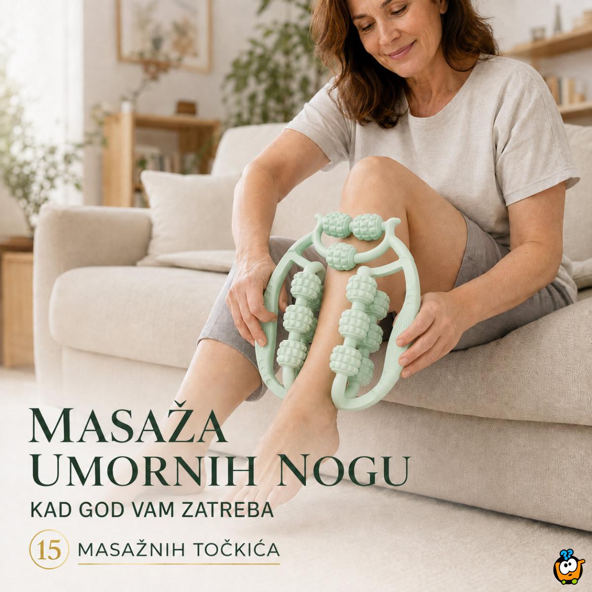 Ručni kružni masažer sa 15 rotirajućih točkića za noge i ruke