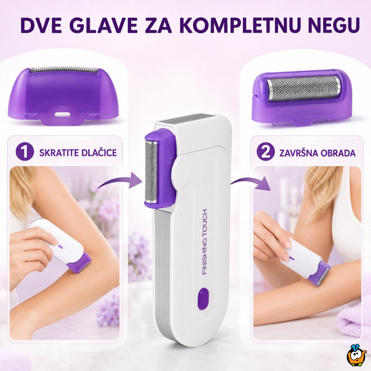 Električni odstranjivač dlačica za uklanjanje dlačica sa lica i tela