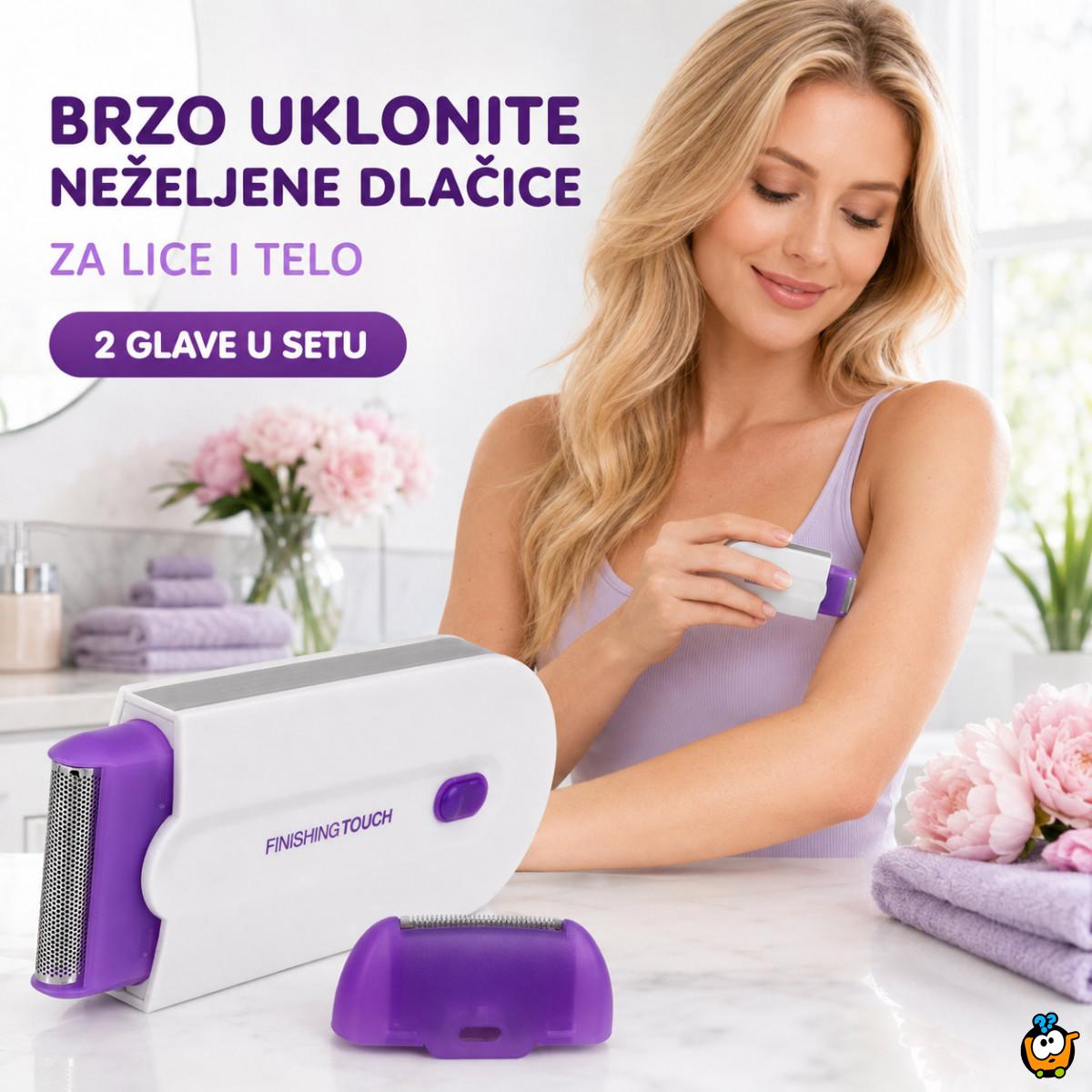 Električni odstranjivač dlačica za uklanjanje dlačica sa lica i tela