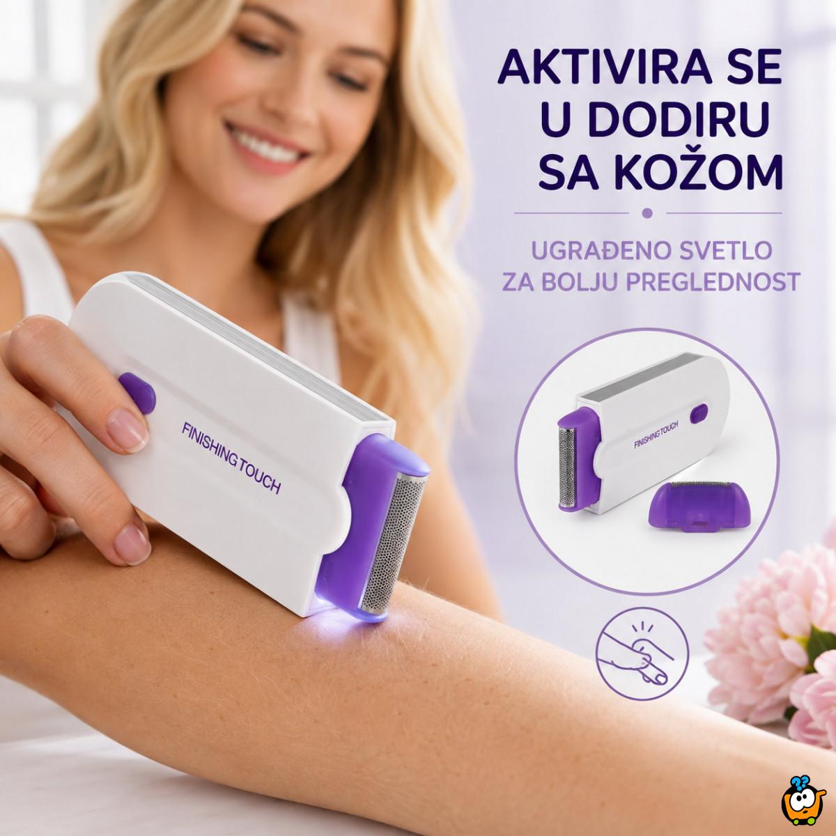 Električni odstranjivač dlačica za uklanjanje dlačica sa lica i tela