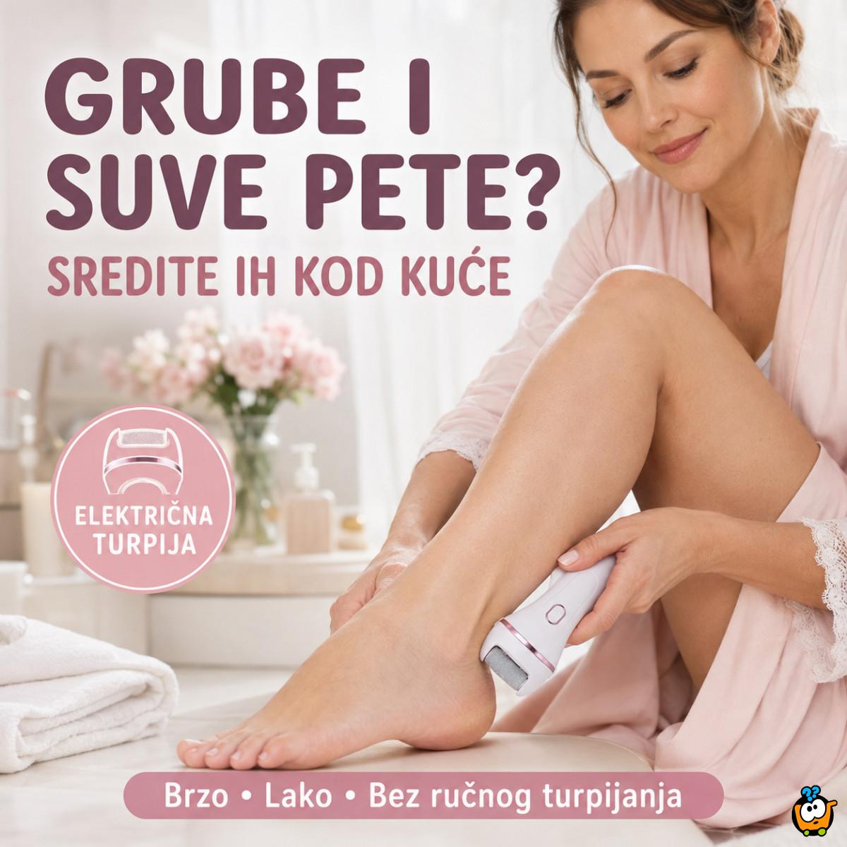 Električna turpija za pete i stopala sa USB punjenjem