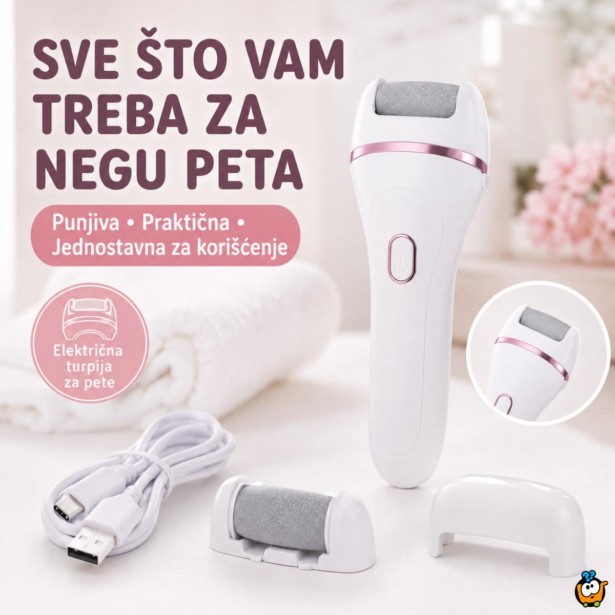 Električna turpija za pete i stopala sa USB punjenjem