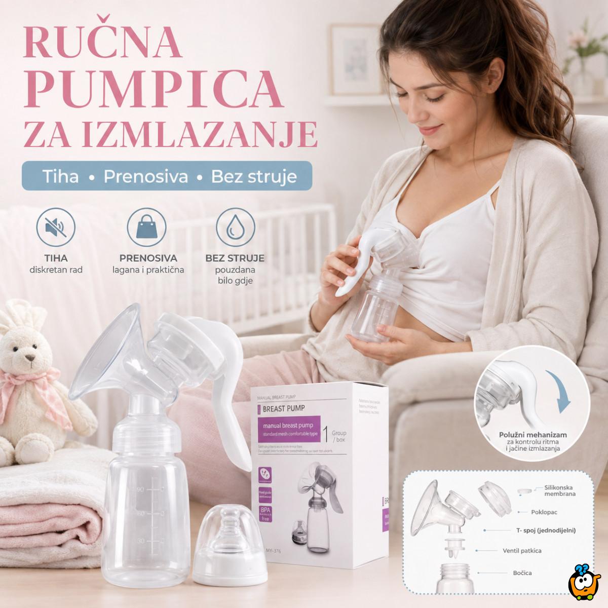 Prenosiva ručna pumpica za izmlazanje mleka – bez struje