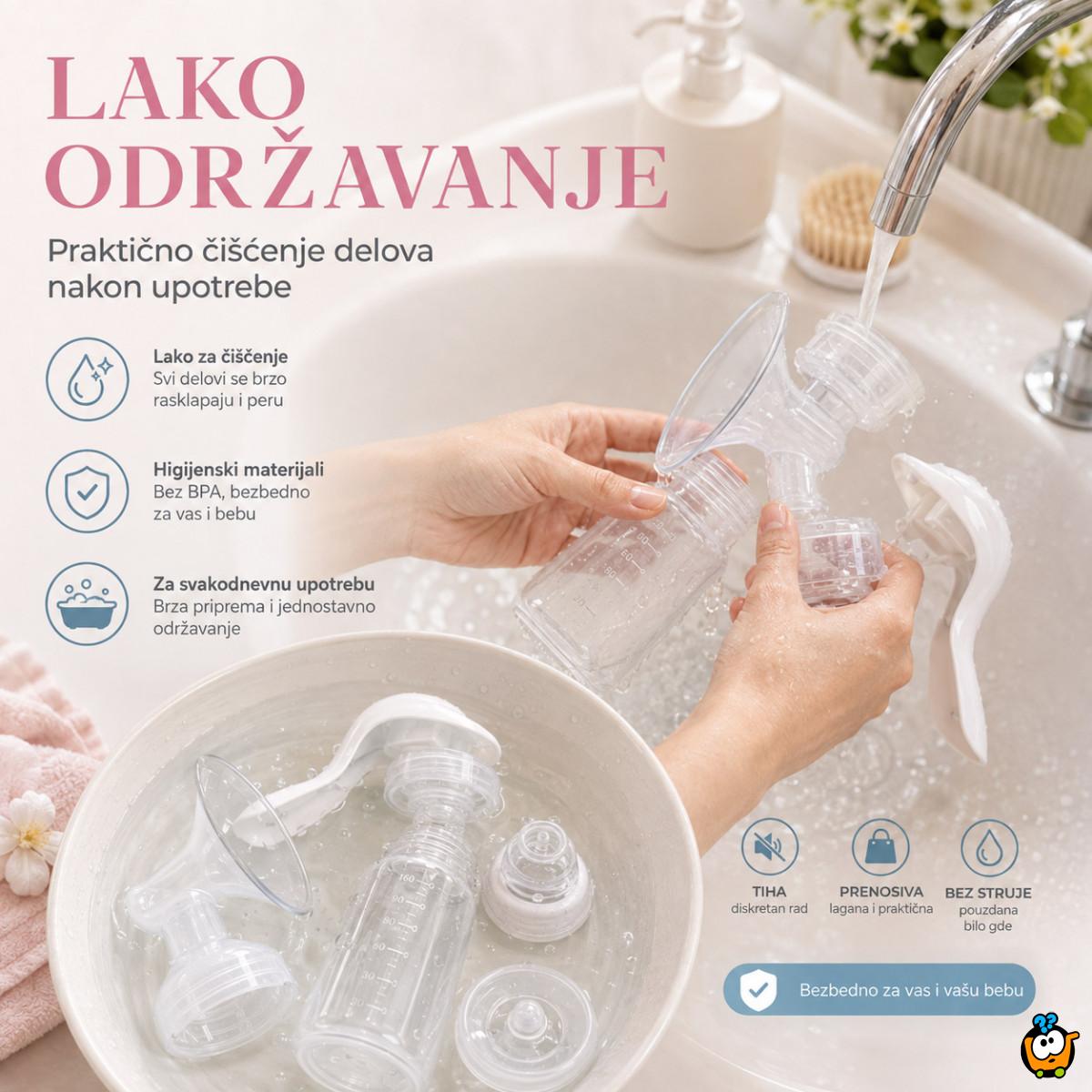 Prenosiva ručna pumpica za izmlazanje mleka – bez struje