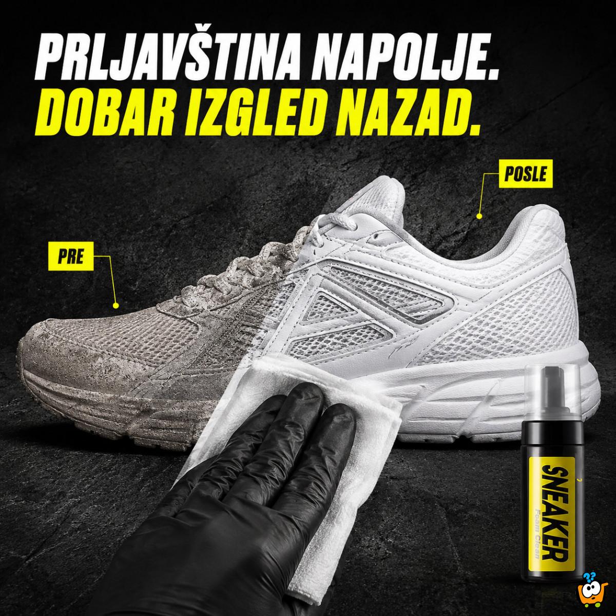 Komplet za čišćenje patika penom – četka, krpa i maramice