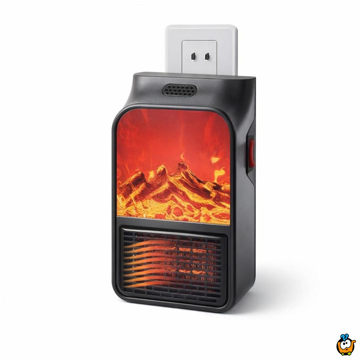 Prenosivi električni grejač Kamin - Flame Heater 900W sa daljinskim upravljačem