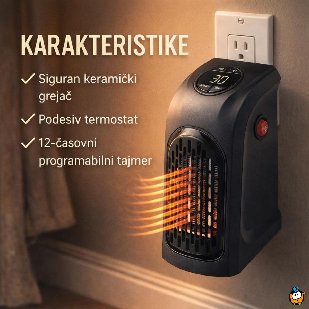 Prenosiva grejalica Handy Heater 400W sa termostatom i tajmerom