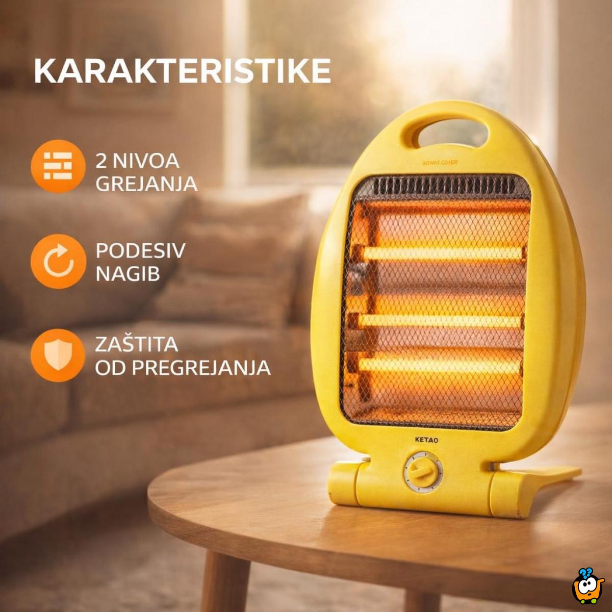 KETAO Quartz Grejalica 800W - Efikasno grejanje za vaš dom