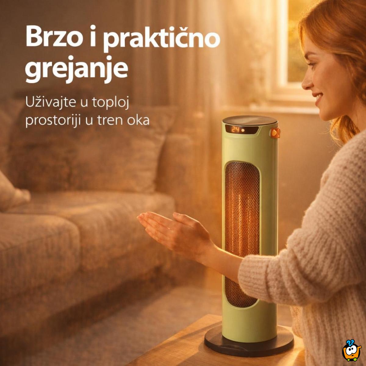 Prenosivi električni grejač 1500W sa LED displejom i dodirnim tasterima
