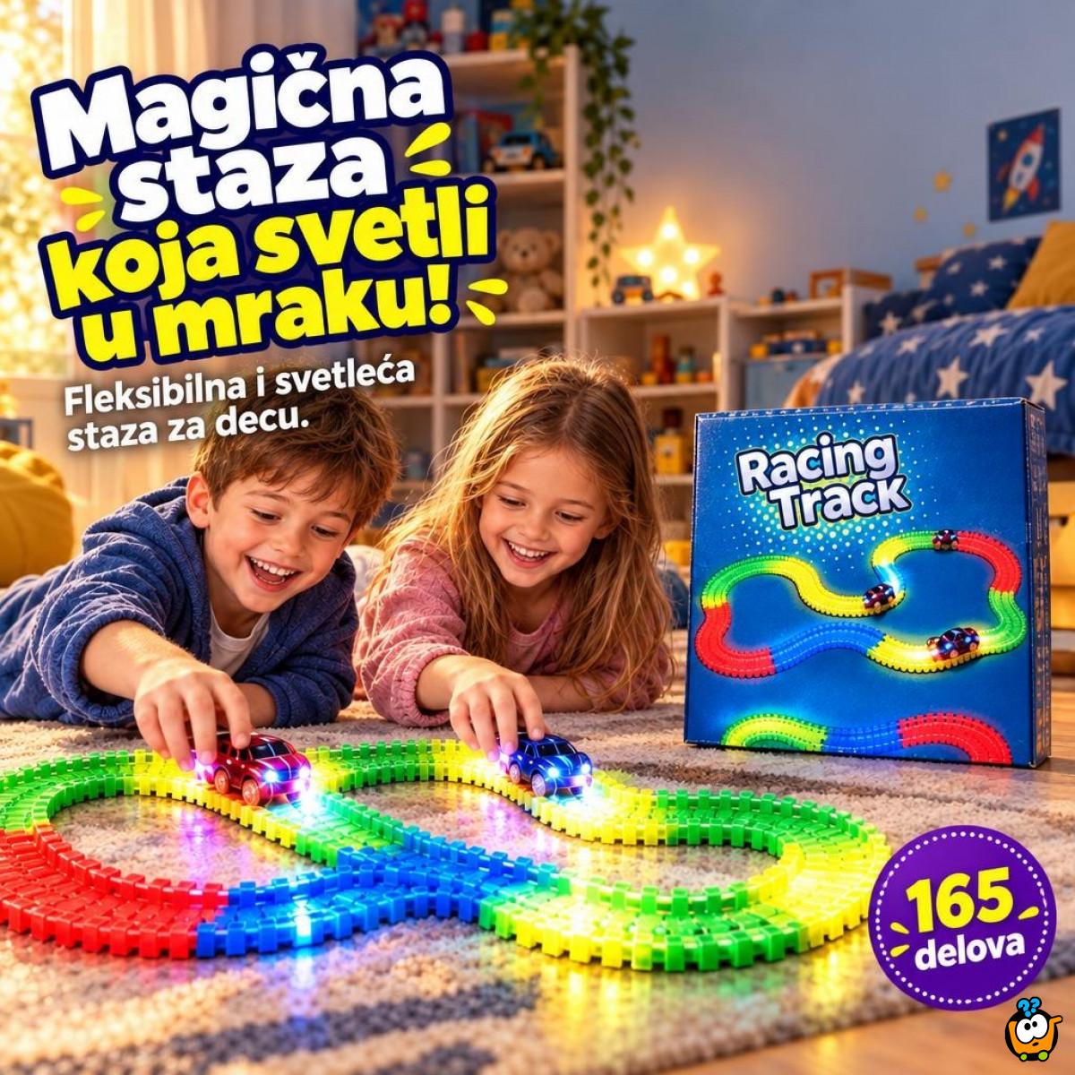 Magična staza sa 165 Delova i Svetlećim Autom
