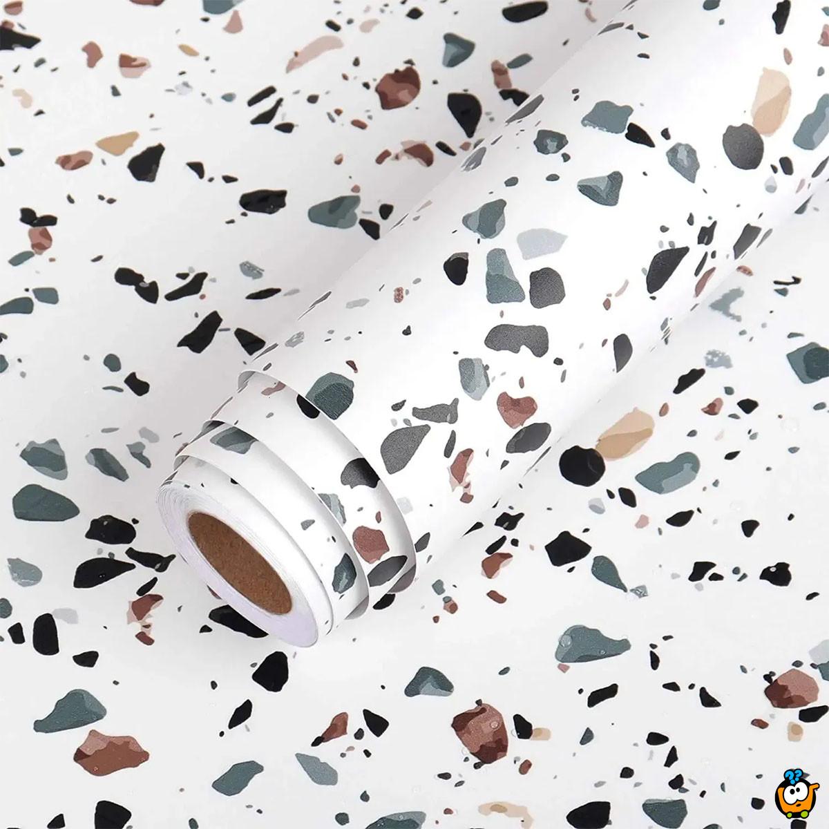 Samolepljiva Terrazzo PVC tapeta 60 cm x 1 m