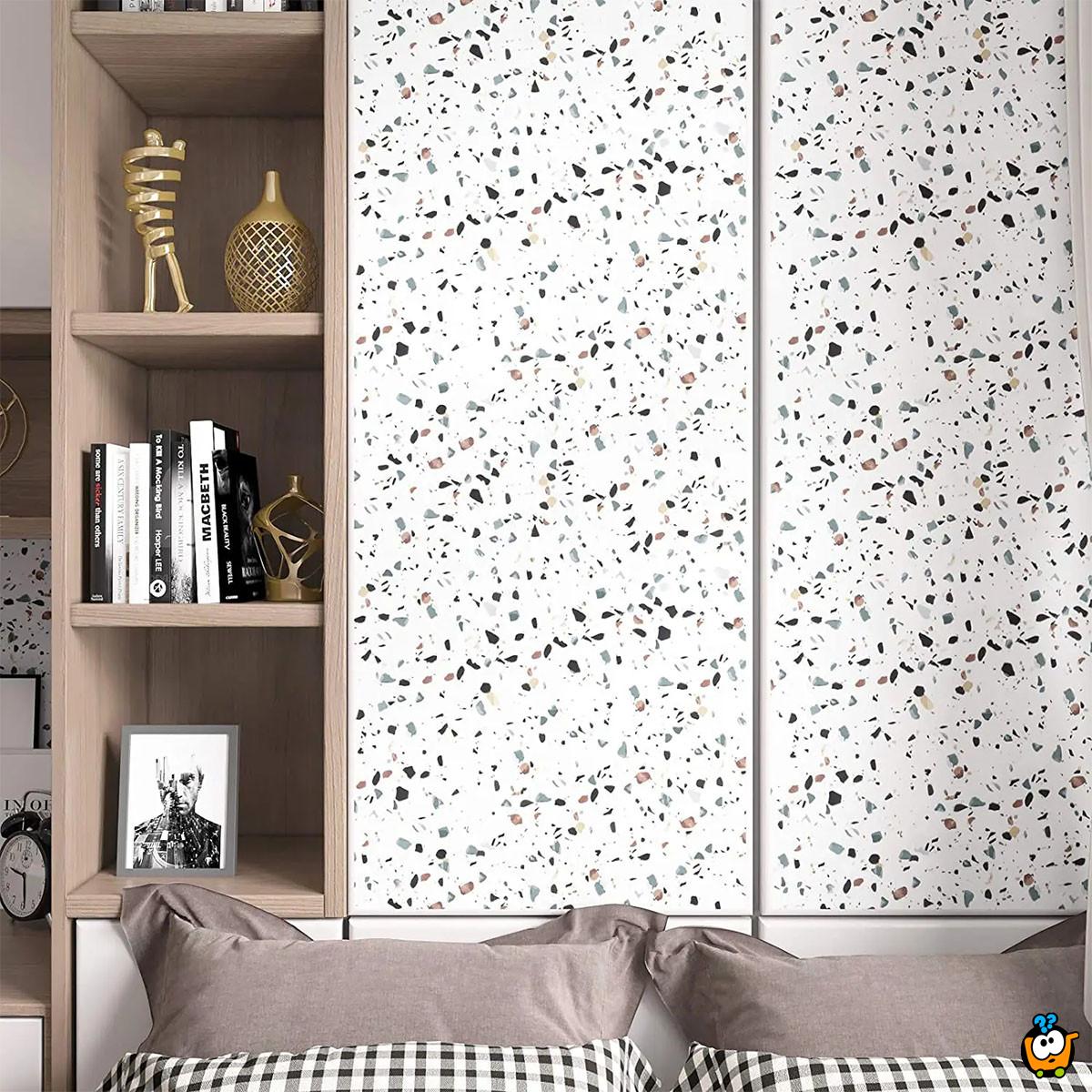 Samolepljiva Terrazzo PVC tapeta 60 cm x 1 m