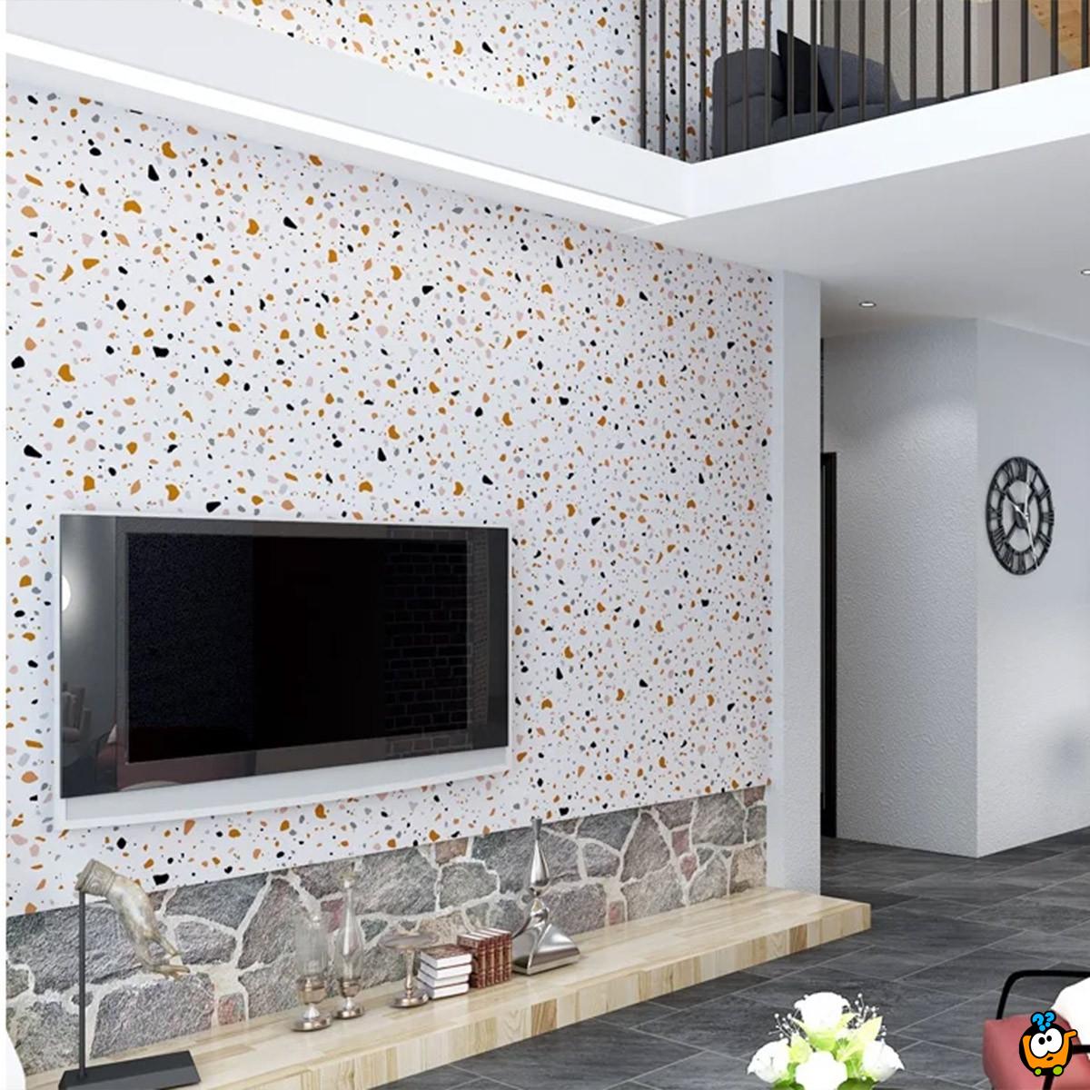 Samolepljiva Terrazzo PVC tapeta 60 cm x 1 m