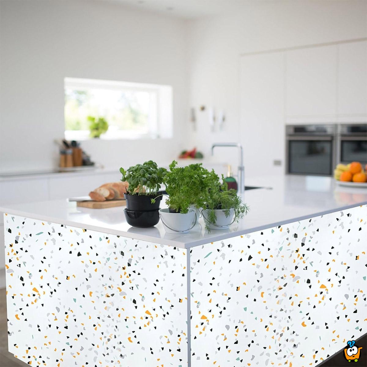 Samolepljiva Terrazzo PVC tapeta 60 cm x 1 m