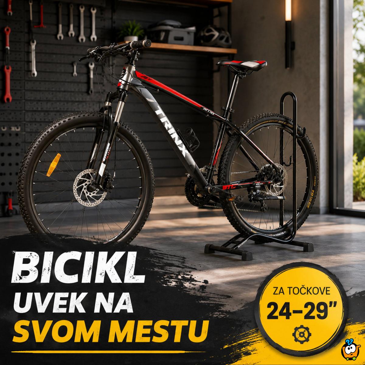 Podni stalak za bicikl 24–29” – čelični parking držač sa kukama