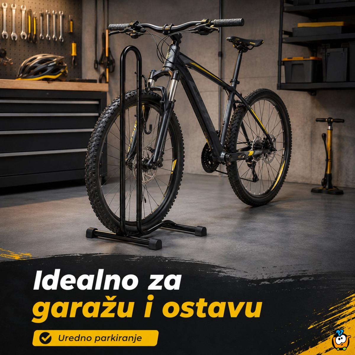 Podni stalak za bicikl 24–29” – čelični parking držač sa kukama