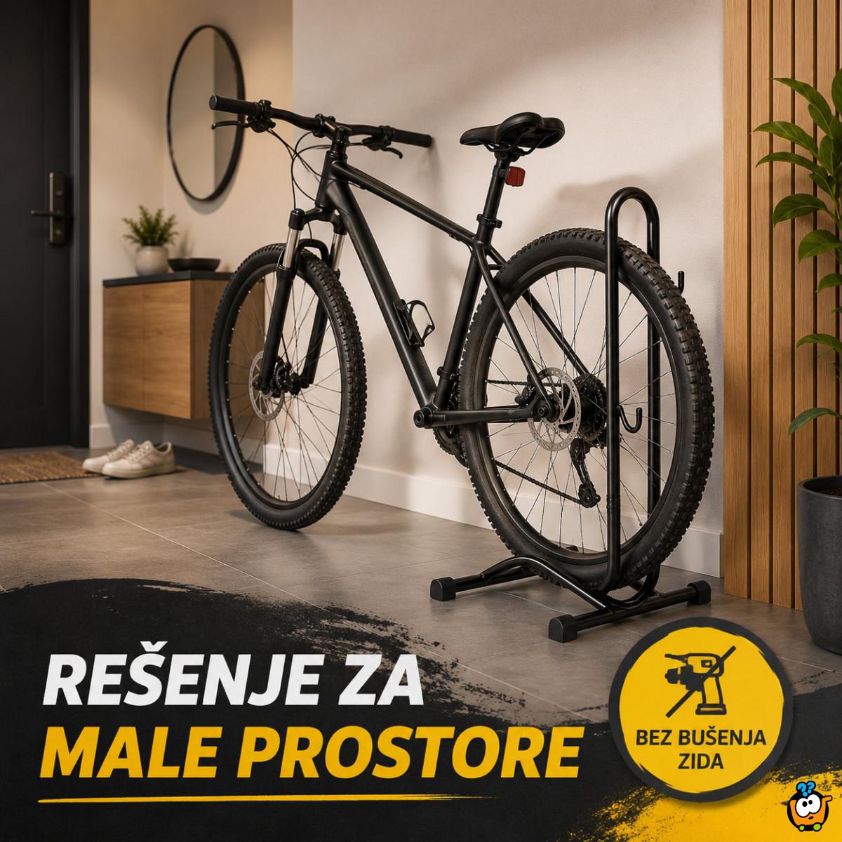 Podni stalak za bicikl 24–29” – čelični parking držač sa kukama
