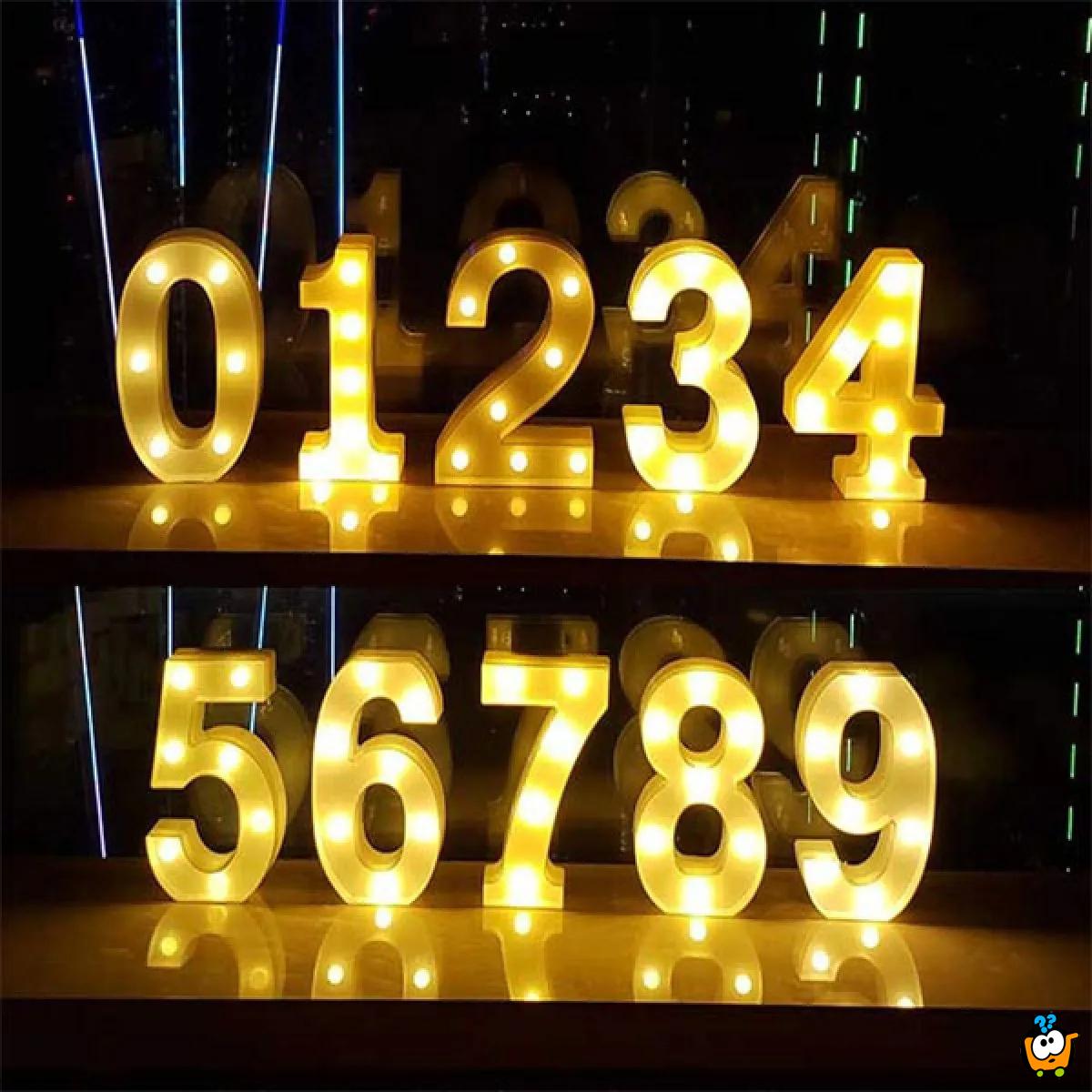 3D svetleći brojevi