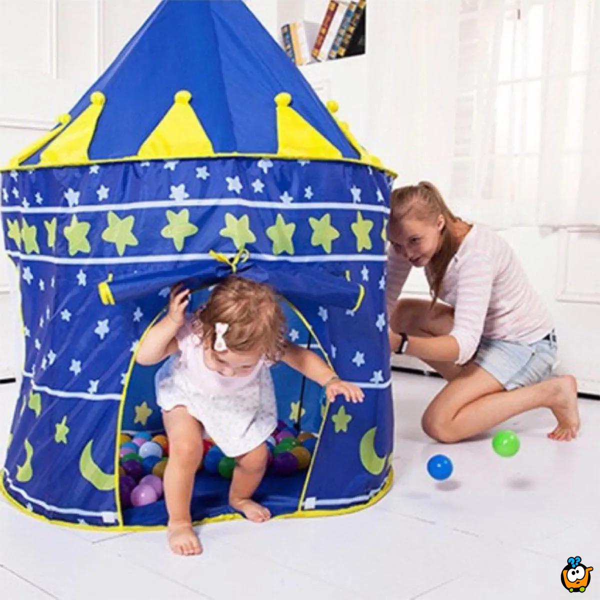 Šator igraonica za male heroje u obliku dvorca