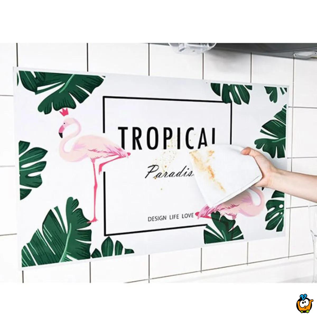 Flamingo zaštitni i ukrasni zidni stiker za kuhinju