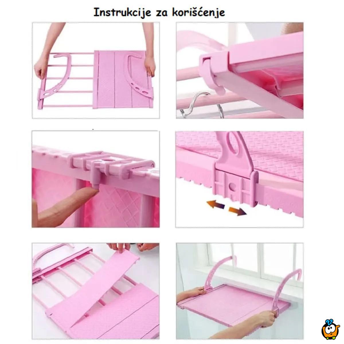 Podesiva sušilica i polica za kačenje veša i odlaganje stvari