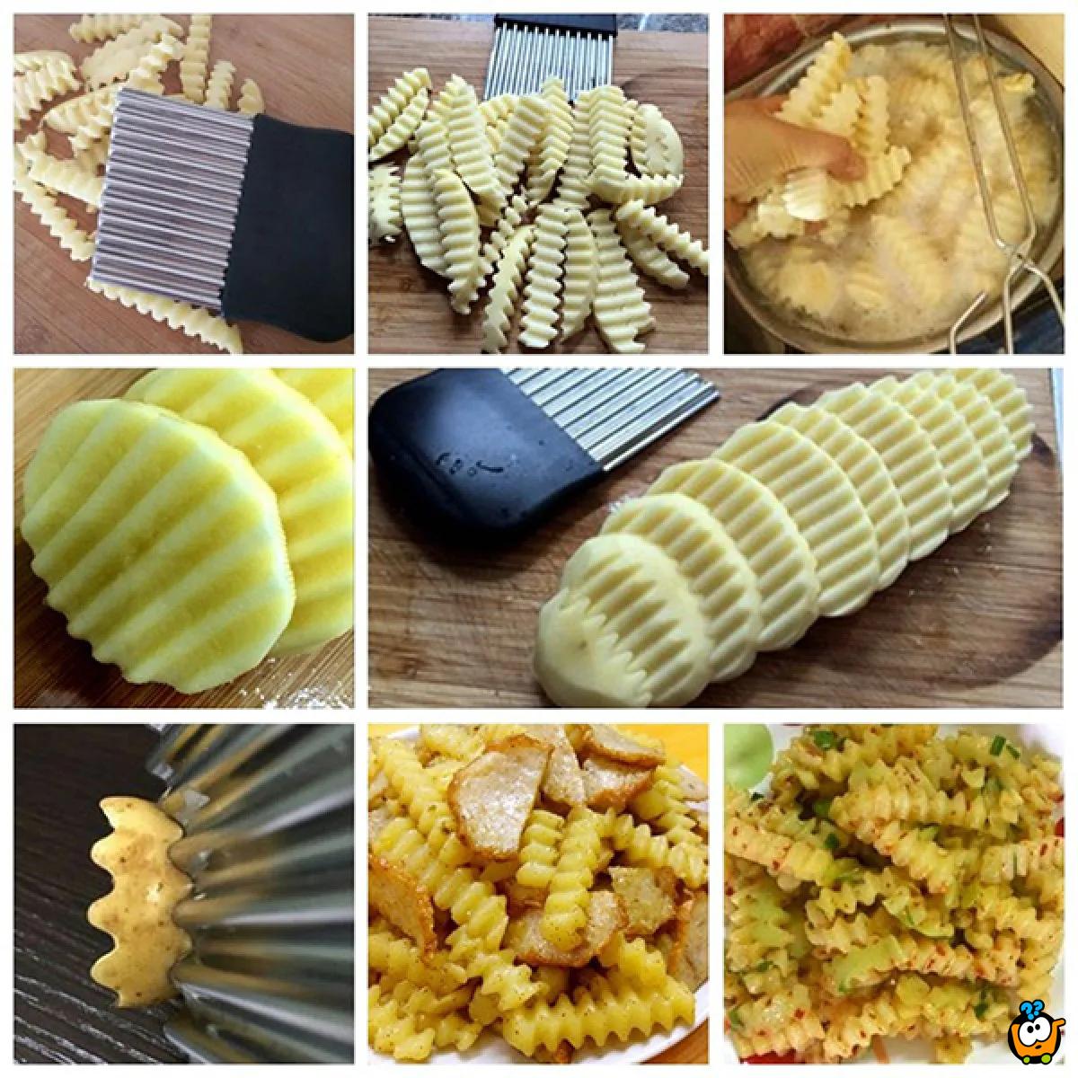 Ribbed Cutter - Savršeni CIK-CAK rezač krompira, sireva i drugog povrća