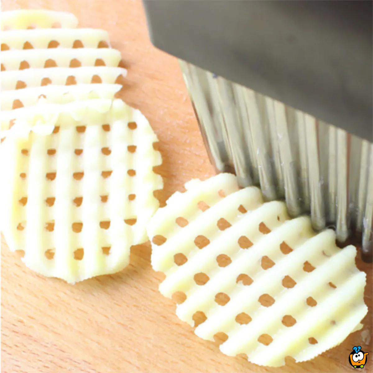 Ribbed Cutter - Savršeni CIK-CAK rezač krompira, sireva i drugog povrća