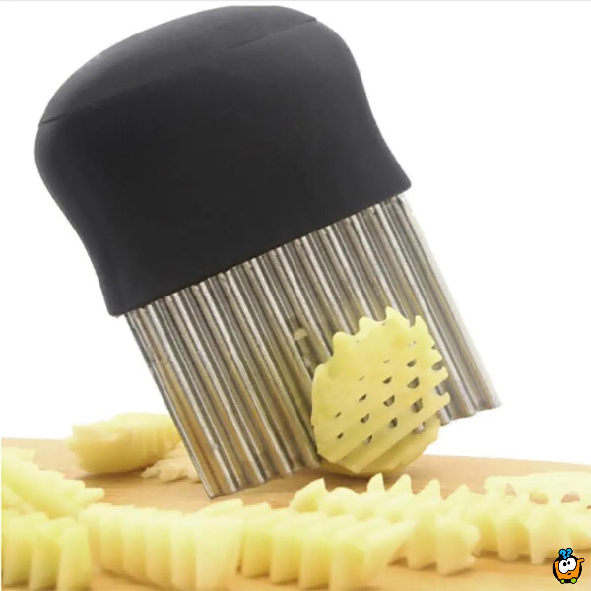 Ribbed Cutter - Savršeni CIK-CAK rezač krompira, sireva i drugog povrća
