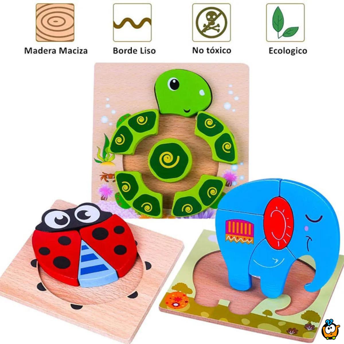 3D kreativne drvene puzle razigranih motiva i boja