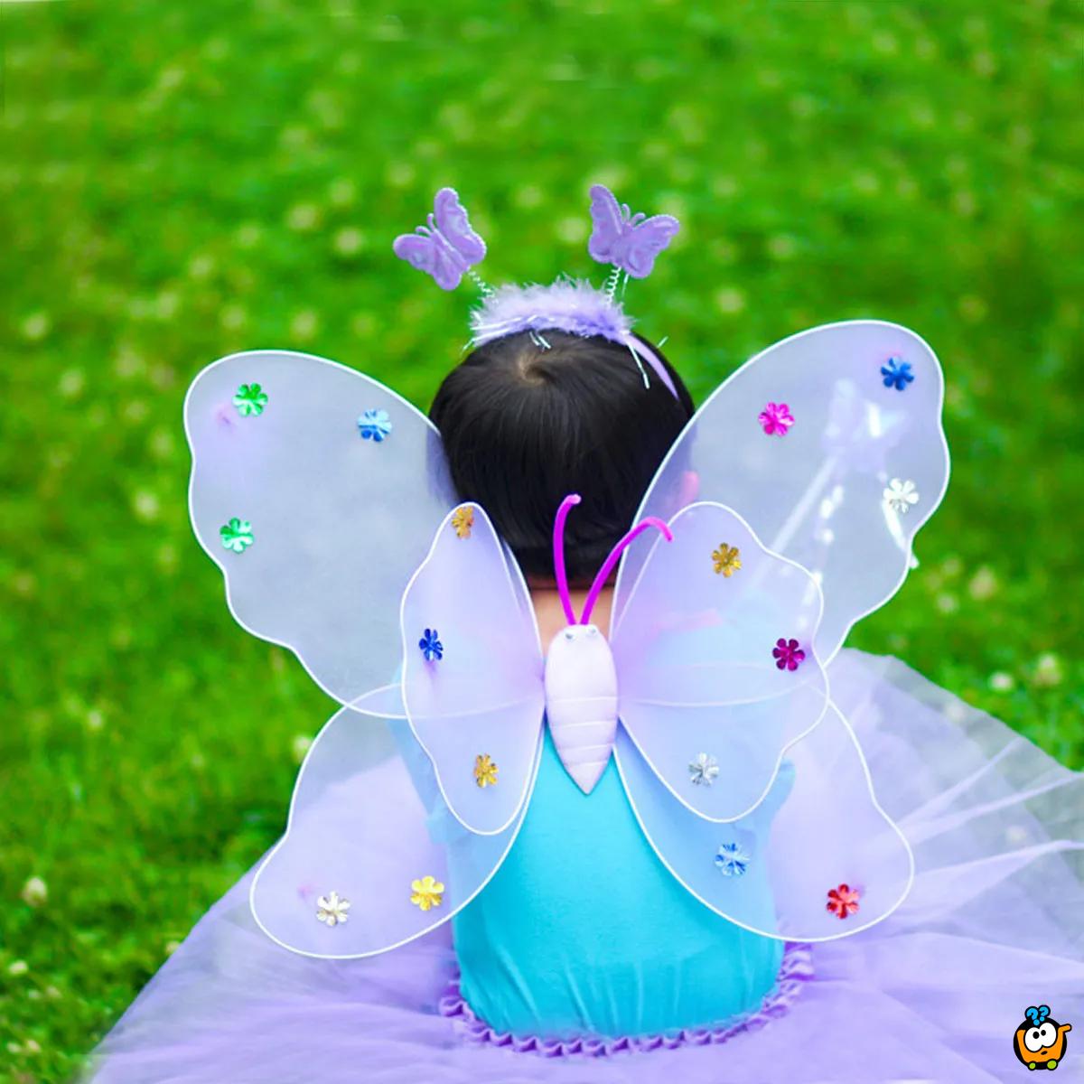 Leptirić krila za decu - trodelni set za maskenbal