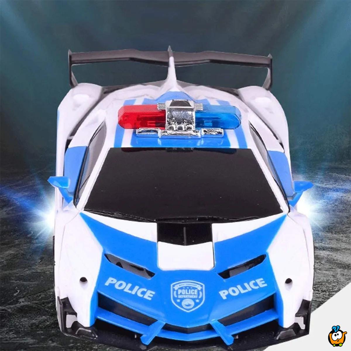Police Transformer – 2 u 1 poicijski automobil na daljinsko upravljanje i robot