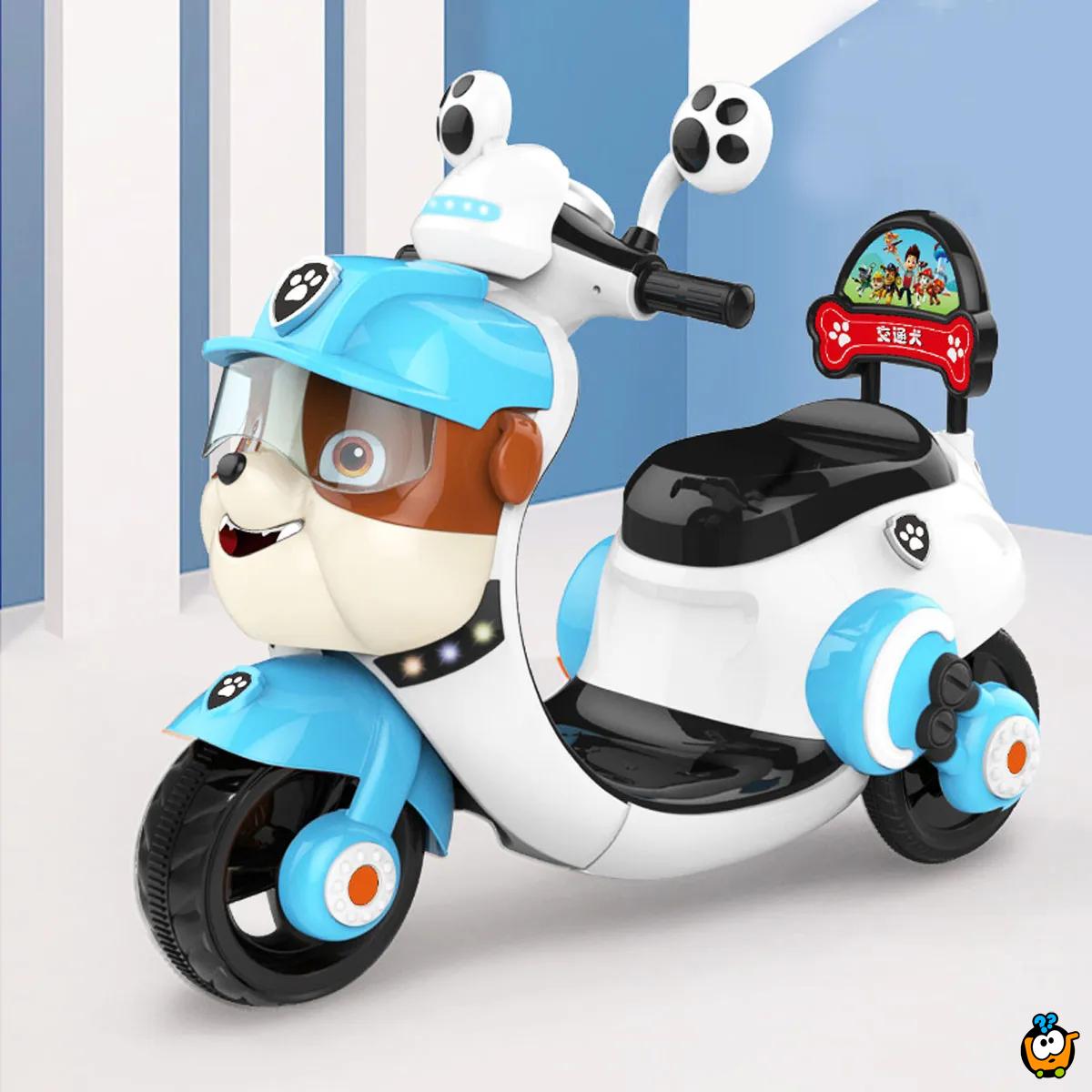 Patrolne Šape - Plavi dečiji električni motor na akumulator za ludu zabavu